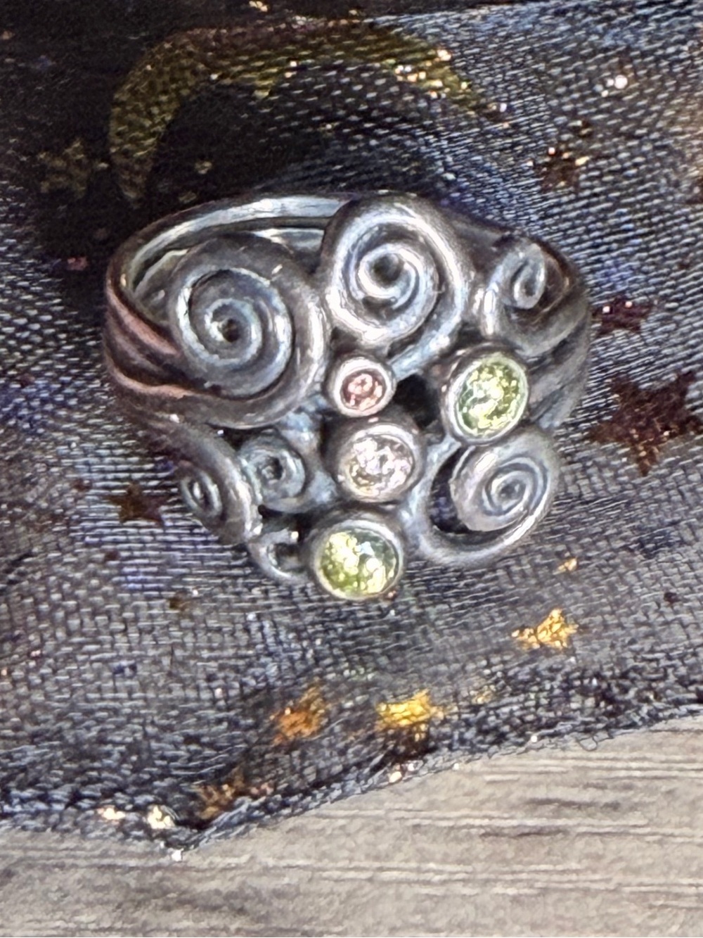 Pandora Women's Autumn Wind Sterling Silver and CZ Ring Size 9
